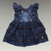 Vestido Mini Miss Jeans Pérolas - 10469